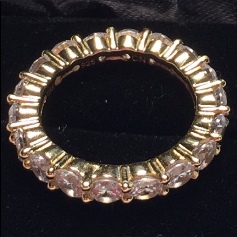 Eternity Ring 18kt GP(?) wWhite Crystals 5.2 - Picture 8 of 8